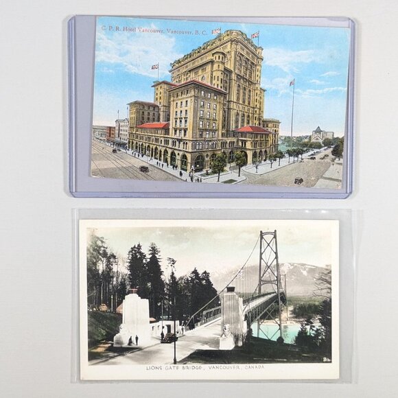 Vintage Vancouver B.C. Canada postcards, antique Edwardian travel ephemera - Picture 1 of 8